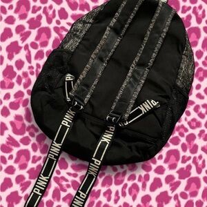 Victoria’s Secret PINK • Heather Grey/Black/White Backpack • School/Gym Bag